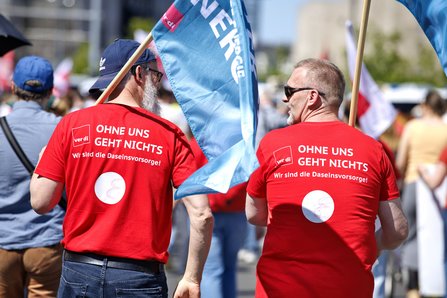 Demonstartionszug des DGB zum 1. Mai 2026 vom Strausberger Platz zum Roten Rathaus
