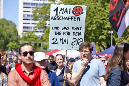 Demonstartionszug des DGB zum 1. Mai 2026 vom Strausberger Platz zum Roten Rathaus