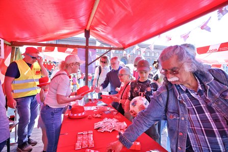 Demonstartionszug des DGB zum 1. Mai 2026 vom Strausberger Platz zum Roten Rathaus