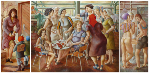 Frauen, Tafelbild, 1973-1974 – Petra Flemming / Nachlass Flemming, C. Flemming (CC-Sa 3.0) 