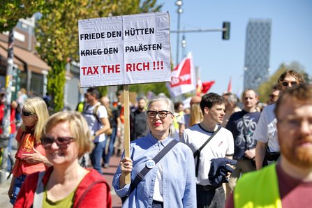 Demonstartionszug des DGB zum 1. Mai 2026 vom Strausberger Platz zum Roten Rathaus